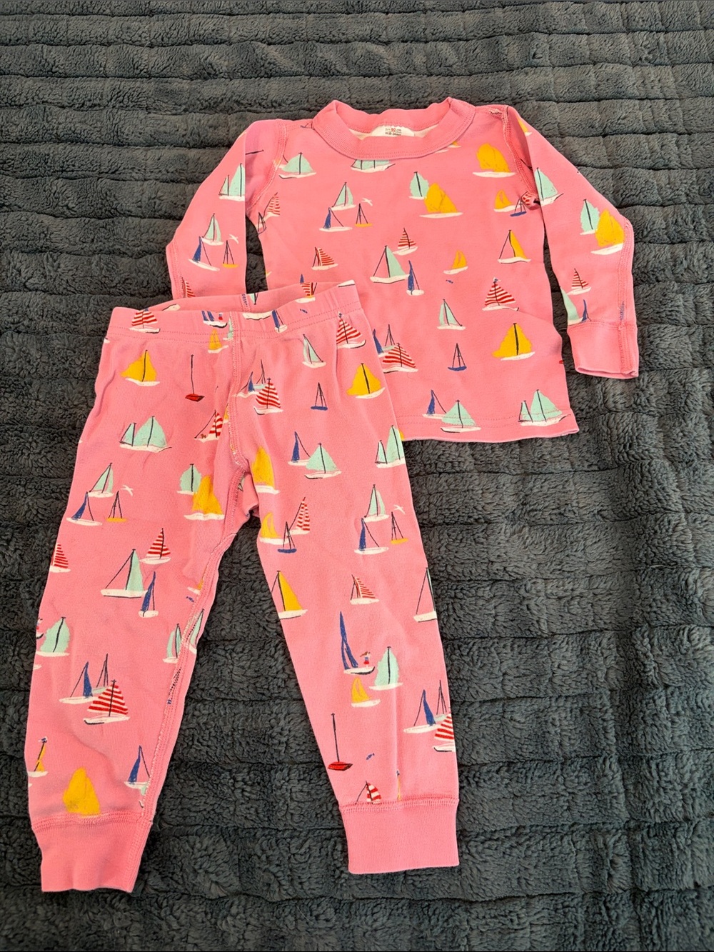 Pink Sailboat Kids Pajama Set